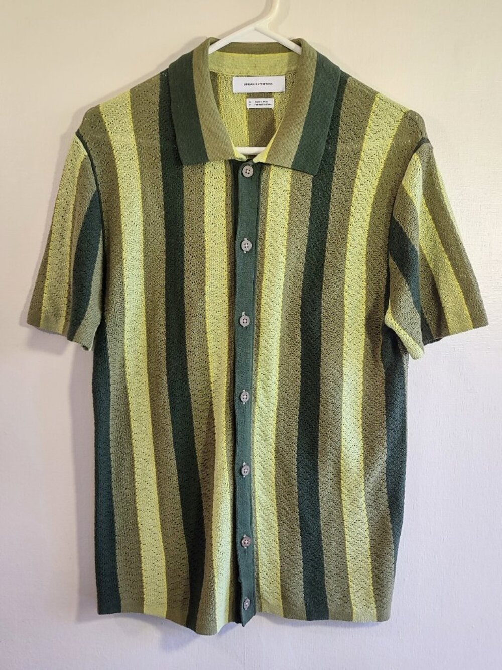 Urban Outfitters Retro Knit Polo Shirt Small Short Sleeve Preppy Bloke Grandpa